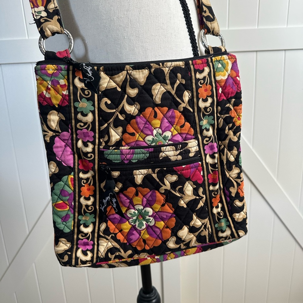 Vera Bradley Quilted Floral Crossbody Bag Purse Multicolor Adjustable Strap - Picture 2 of 7